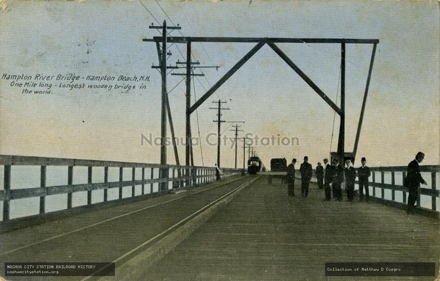 Postcard: Hampton River Bridge - Hampton Beach, New Hampshire